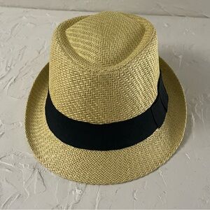 Angela & Willian Men's Yellow & Black Band Fedora Hat Sz L/XL
